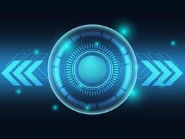 Blue technology futuristic background vector