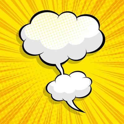 Abstract comic book, pop art background blank speech bubble