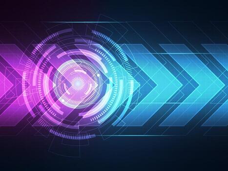 Abstract technology hi tech data transfer communication background vector