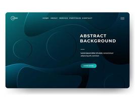 Abstract background Liquid color dark green minimal design vector