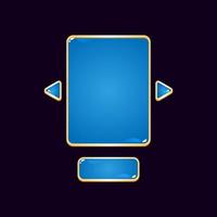 set of golden jelly game ui board pop up for gui asset elements vector illustration