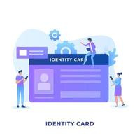 Identity card illustration concept design vector