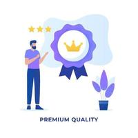 Flat illustration premium quality concept vector