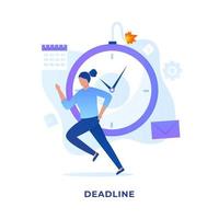 Deadlines illustration vector concept