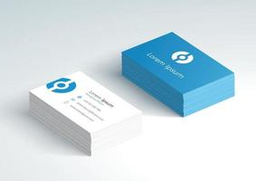 Business Card Stack Front and Back vector