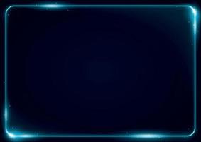 Glowing Neon Border Frame Template vector