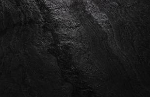 Horizontal black stone texture for pattern and background photo