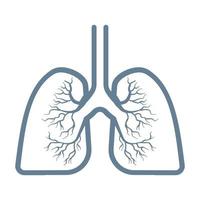 Lungs icon sign Isolated on white background vector