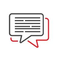 Typing in a chat bubble icon sign vector