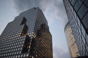 High-rise buildings in the evening photo