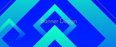 Abstract geometric blue decorative modern banner design background vector