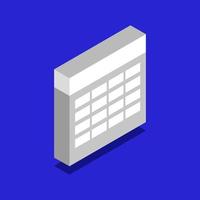 Isometric Calendar On Background vector