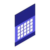 Isometric Calendar On Background vector