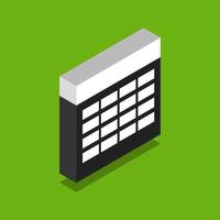 Isometric Calendar On Background vector