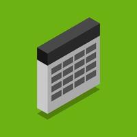 Isometric Calendar On Background vector