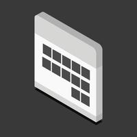 Isometric Calendar On Background vector