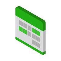 Isometric Calendar On Background vector