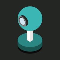 Isometric Web Cam On Background vector