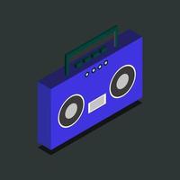 Isometric Stereo On Background vector