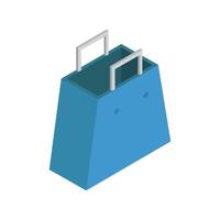 Isometric Shopping Bag On Background vector