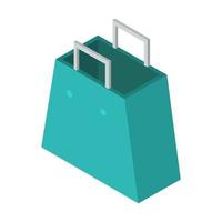 bolsa de compras isométrica en el fondo vector