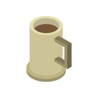 Isometric Coffee Cup On Background vector