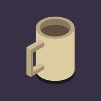 Isometric Coffee Cup On Background vector