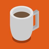 Isometric Coffee Cup On Background vector