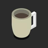 Isometric Coffee Cup On Background vector