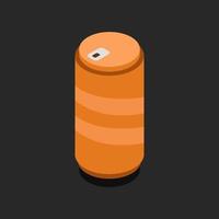 Isometric Can On Background vector