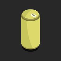 Isometric Can On Background vector