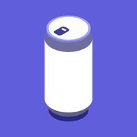 Isometric Can On Background vector