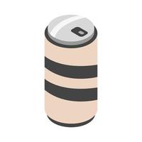 Isometric Can On Background vector