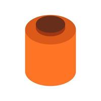 Isometric Medical Bottle On White Background vector