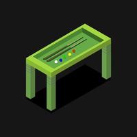 Isometric Billiard Table On Black Background vector