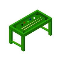 Isometric Billiard Table On White Background vector