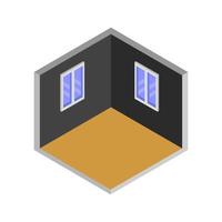 Isometric Empty Room On White Background vector