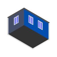 Isometric Empty Room On White Background vector