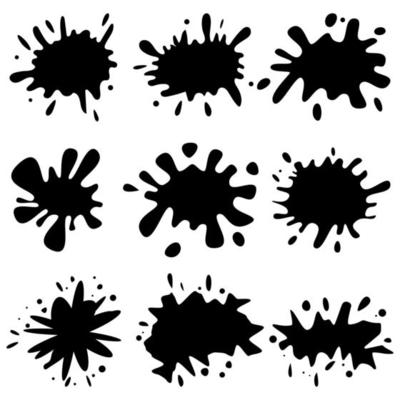 Abstract shape splatter illustrations