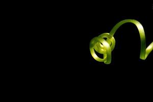 Top of a gourd on a black background photo