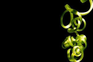 Top of a gourd on a black background photo