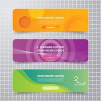abstract vector background, modern banner e-learning online course design template