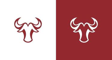 Simple smart elegant bullhead set vector