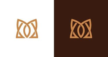 Sharp, classy and luxury letter M monogram logo set vector