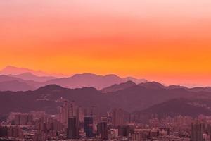 vista de la ciudad de taipei, taiwán foto