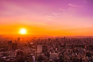 vista de la ciudad de taipei, taiwán foto