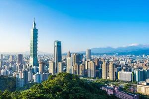 vista de la ciudad de taipei, taiwán foto