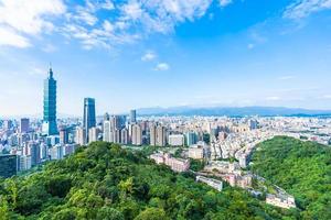 vista de la ciudad de taipei, taiwán foto