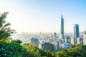 vista de la ciudad de taipei, taiwán foto