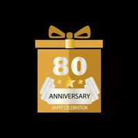 80 Anniversary celebration vector template design illustration